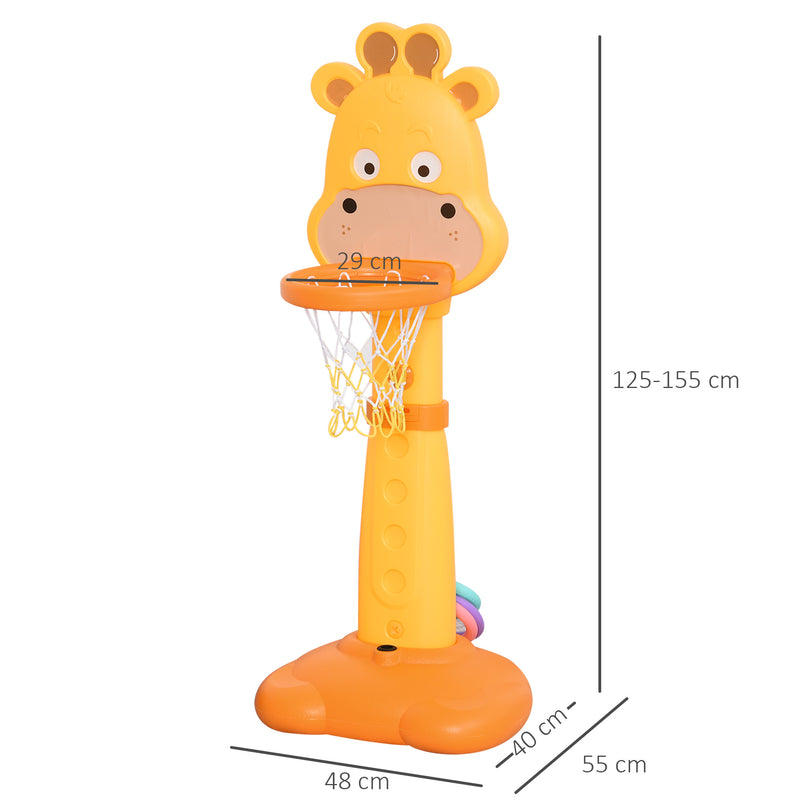 Canestro per Bambini Giraffa con Accessori   Giallo e Arancione
