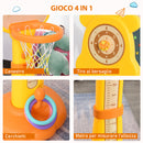 Canestro per Bambini Giraffa con Accessori   Giallo e Arancione