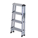 Scaletta Pieghevole in Alluminio 4 Gradini   Silver