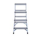 Scaletta Pieghevole in Alluminio 4 Gradini   Silver