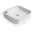 Lavabo da Appoggio 43x43x12 cm in Ceramica  Bianco