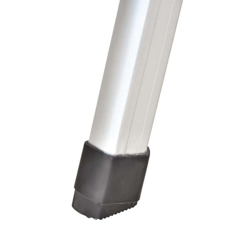 Scala Pieghevole Salvaspazio in Alluminio 5 Gradini  Silver e Arancione