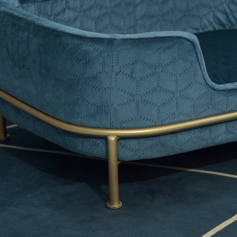 Cuccia Rialzata per Gatti e Cani 63,5x43x24,5 cm  Blu