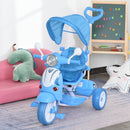 Triciclo Passeggino con Seggiolino Reversibile per Bambini   Blu
