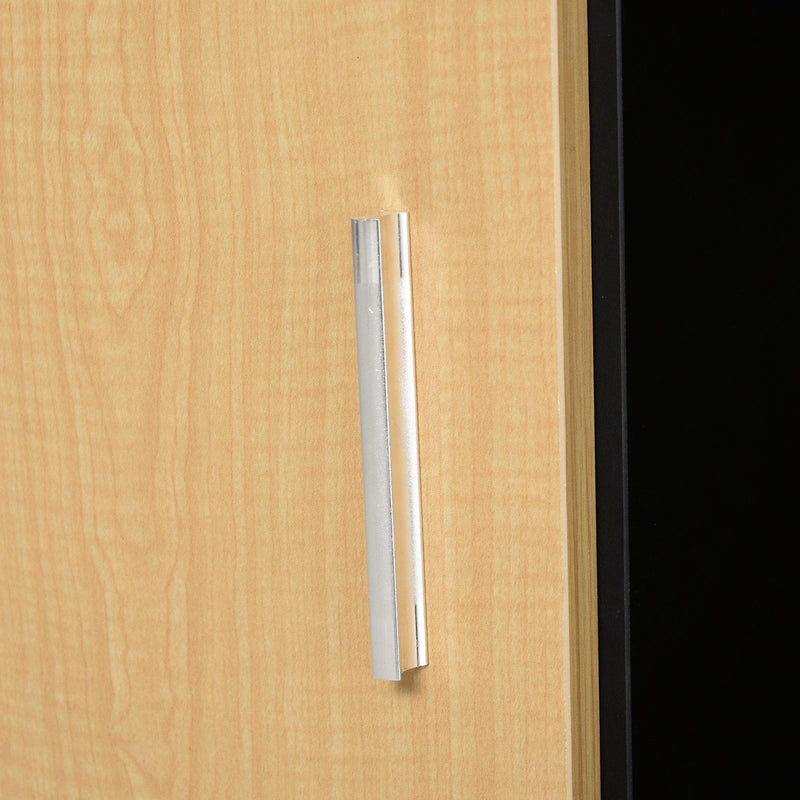 Libreria Mobiletto 5 Ripiani 2 Ante 80x40x96 cm in Truciolare  Nero