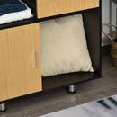 Libreria Mobiletto 5 Ripiani 2 Ante 80x40x96 cm in Truciolare  Nero