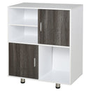 Libreria Mobiletto 5 Ripiani 2 Ante 80x40x96 cm in Truciolare  Bianco
