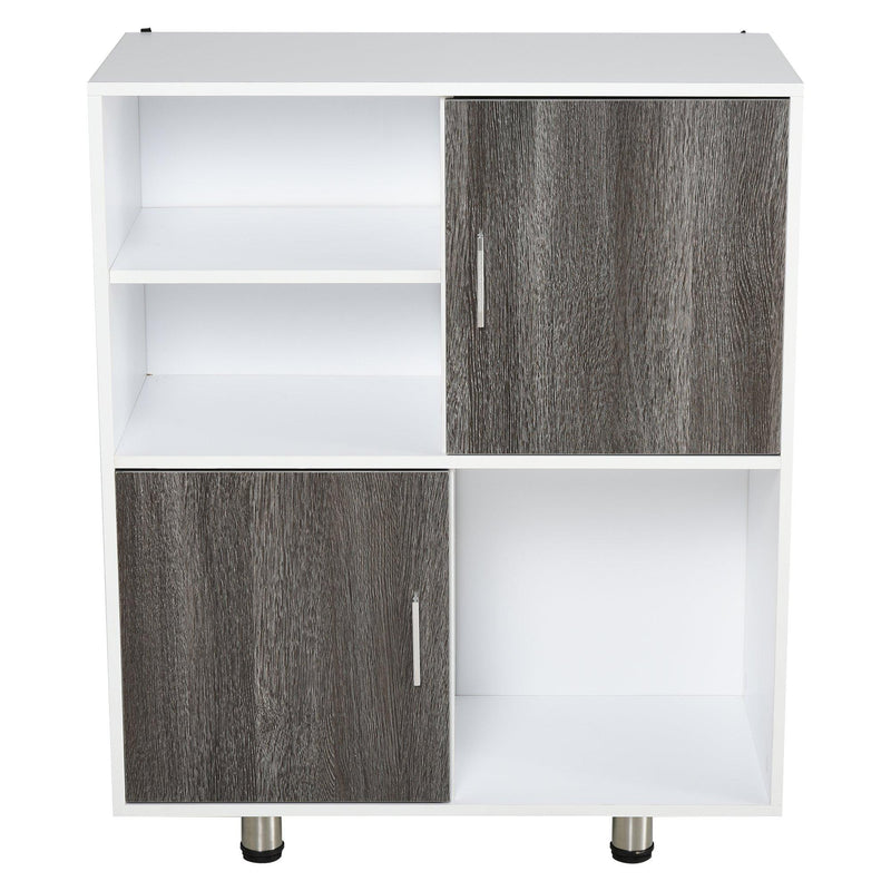 Libreria Mobiletto 5 Ripiani 2 Ante 80x40x96 cm in Truciolare  Bianco