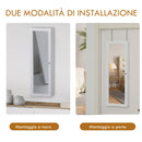 Armadio Portagioie a Specchio 35,5x9x100 cm  Bianco