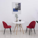 Set 2 Sedie Imbottite 50x54x79 cm in Velluto  Rosso