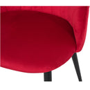 Set 2 Sedie Imbottite 50x54x79 cm in Velluto  Rosso