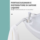 Lavabo Portatile da Campeggio 17L 51x33,5x103 cm con Ruote in HDPE  Grigio Chiaro