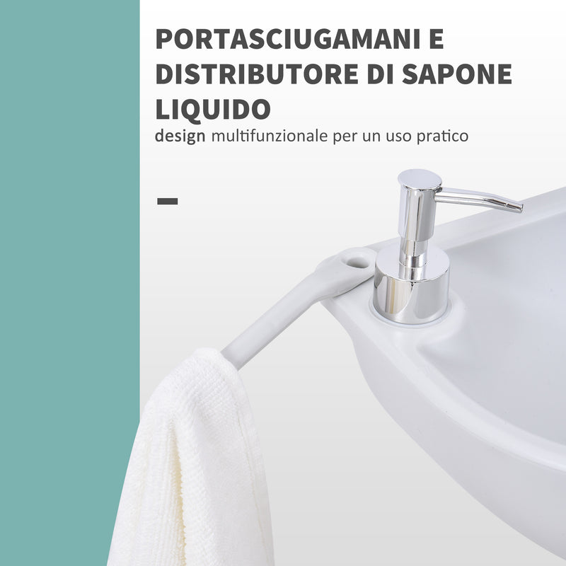 Lavabo Portatile da Campeggio 17L 51x33,5x103 cm con Ruote in HDPE  Grigio Chiaro