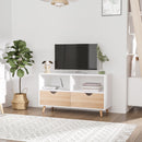 Mobile TV 2 Cassetti 2 Ripiani 99x39x58 cm in Legno  Bianco