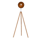 Lampada da Terra Tripode in Legno con Paralume in Metallo 70x70x170 cm E27 