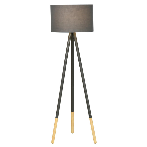 Lampada da Terra Tripode in Legno con Paralume E27 Ø52x153 cm  Grigia acquista