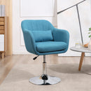 Poltrona Girevole Imbottita in Tessuto  Blu