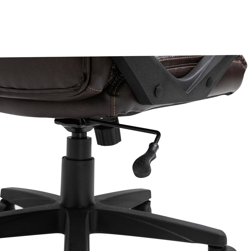 Sedia Poltrona Direzionale da Ufficio in Similpelle  Marrone Scuro