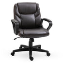 Sedia Poltrona Direzionale da Ufficio in Similpelle  Marrone Scuro