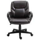 Sedia Poltrona Direzionale da Ufficio in Similpelle  Marrone Scuro