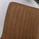 Set 2 Sedie Imbottite in Similpelle  Marrone Chiaro