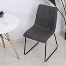 Set 2 Sedie Imbottite in Similpelle  Grigie