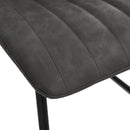 Set 2 Sedie Imbottite in Similpelle  Grigie