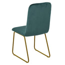 Set 2 Sedie Imbottite 44,5x59,5x91 cm in Flanella  Verdi