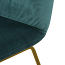 Set 2 Sedie Imbottite 44,5x59,5x91 cm in Flanella  Verdi