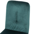 Set 2 Sedie Imbottite 44,5x59,5x91 cm in Flanella  Verdi