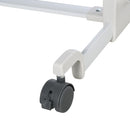 Culla Fianco Letto Pieghevole 0-5 Mesi 94x64x72-80 cm in Alluminio e Cotone  Bianco e Grigio