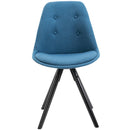 Set 2 Sedie Imbottite 48x56x87 cm in Tessuto  Blu