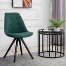 Set 2 Sedie Imbottite 48x56x87 cm in Tessuto  Verdi