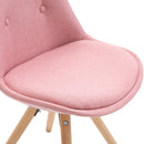 Set 2 Sedie Imbottite 48x56x87 cm in Tessuto  Rosa