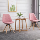 Set 2 Sedie Imbottite 48x56x87 cm in Tessuto  Rosa