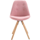Set 2 Sedie Imbottite 48x56x87 cm in Tessuto  Rosa