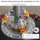 Sacco Boxe Kickboxing da Terra Ø60x180 cm  Nero e Rosso