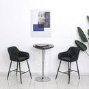 Set 2 Sgabelli Imbottiti 55,5x57,5x93 cm  Neri