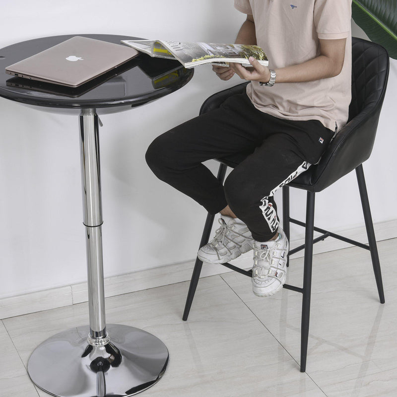 Set 2 Sgabelli Imbottiti 55,5x57,5x93 cm  Neri