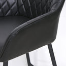 Set 2 Sgabelli Imbottiti 55,5x57,5x93 cm  Neri