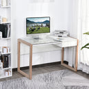 Scrivania da Ufficio 120x60x75 cm in Legno e Vetro 