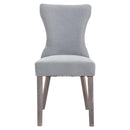 Set 2 Sedie Imbottite 45x66x92,5 cm in Tessuto  Grigie