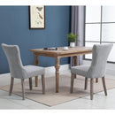 Set 2 Sedie Imbottite 45x66x92,5 cm in Tessuto  Grigie