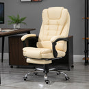 Sedia da Ufficio Presidenziale in Similpelle  Beige