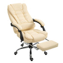 Sedia da Ufficio Presidenziale in Similpelle  Beige