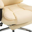 Sedia da Ufficio Presidenziale in Similpelle  Beige