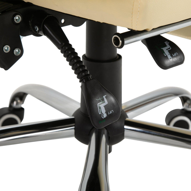 Sedia da Ufficio Presidenziale in Similpelle  Beige