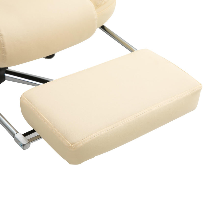 Sedia da Ufficio Presidenziale in Similpelle  Beige