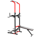 Stazione Fitness Pieghevole Multifunzionale  Nero e Rosso