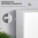Armadio Guardaroba 80x40x180 cm 2 Ante e 2 Cassetti  Bianco